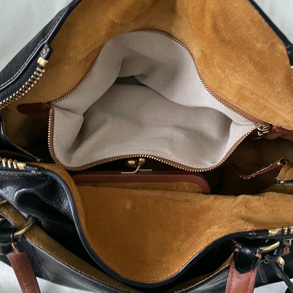 Coach 1941 Outlaw Satchel - Genuine Polished Grain Leather - Black - Picture 9 of 11